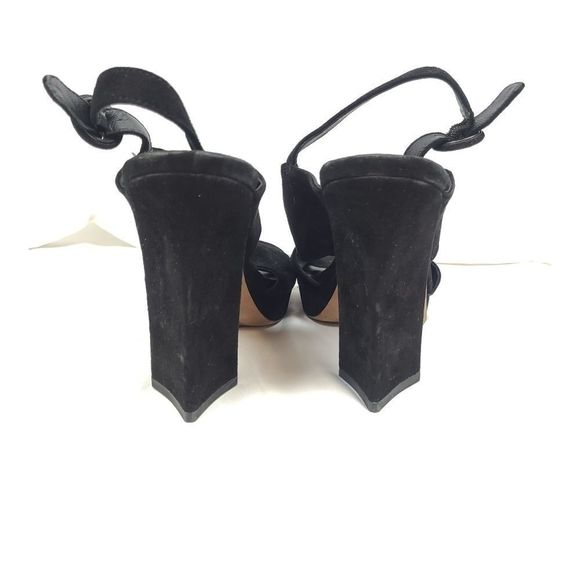 Diane Von Furstenberg Suede Triangle Heels [B17] - Picture 5 of 10